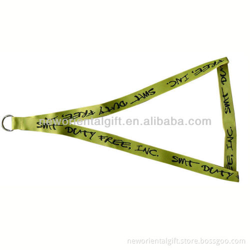 custom logo prited Woven Lanyard